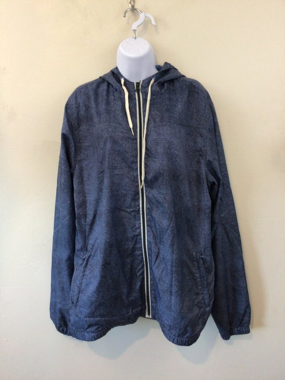 Oneill Blue Zip Up Hooded Windbreaker Jacket